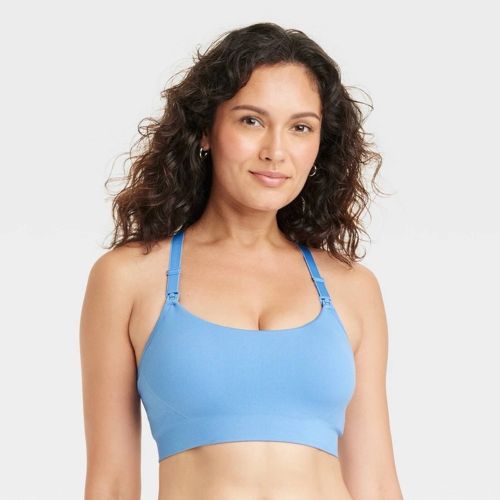 Auden Light Blue Seamless Bralette
